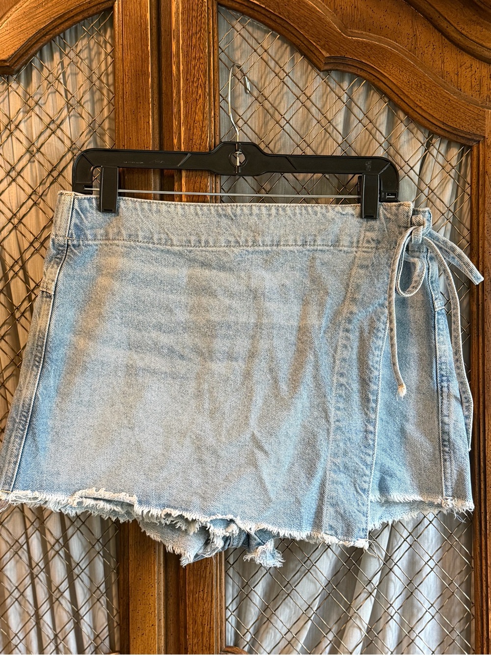 Free People We The Free Emmy Denim Wrap Skort SIZE 10
